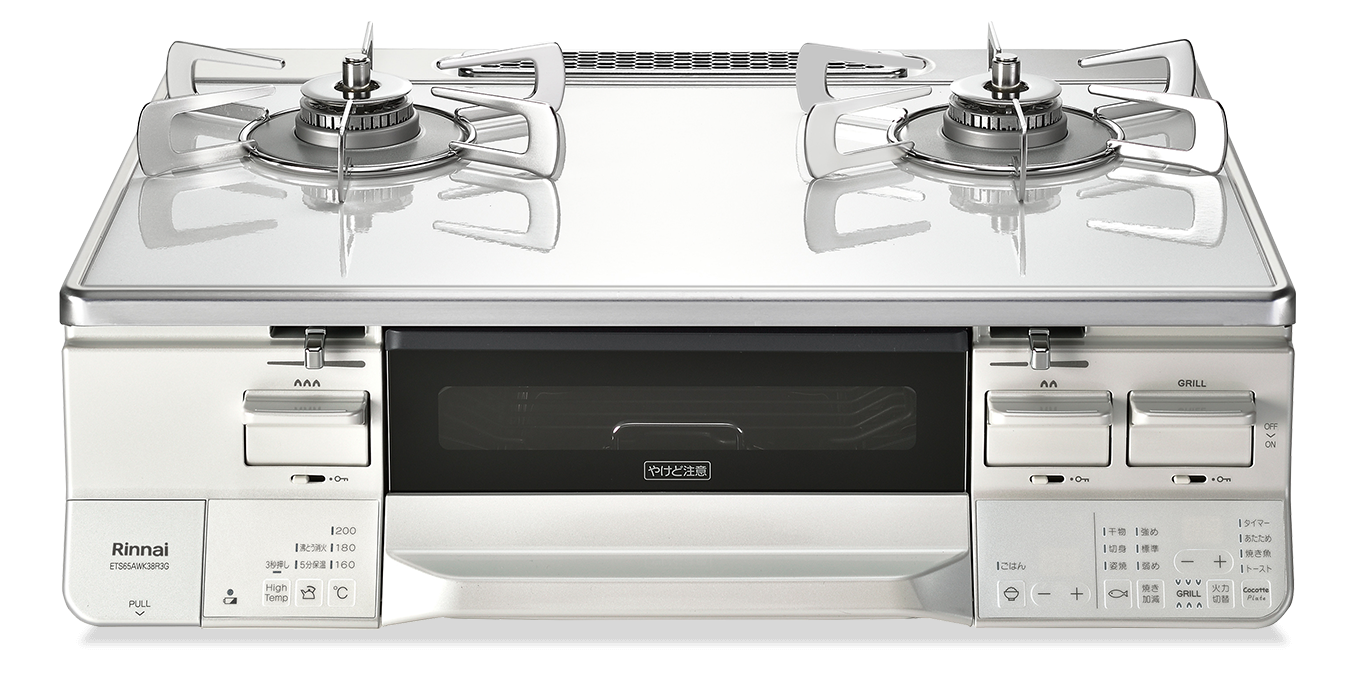 リンナイグリル付ガステーブル ホワイト ココットプレート付 痒く 